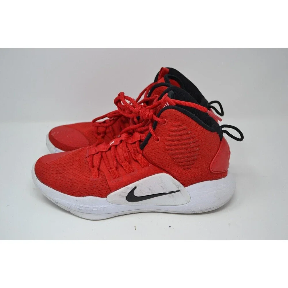 Nike Hyperdunk X‎ AR0467-600 Men's 6 Basketball Shoes Red White Mid Top Sneakers